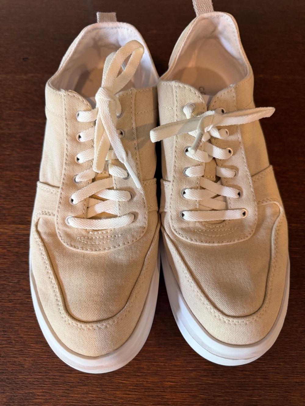 Cole Haan Men's Canvas Lace-Up Sneakers in Light Beige